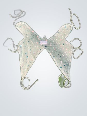 Upcycled Face Mask with White Elastic Strings