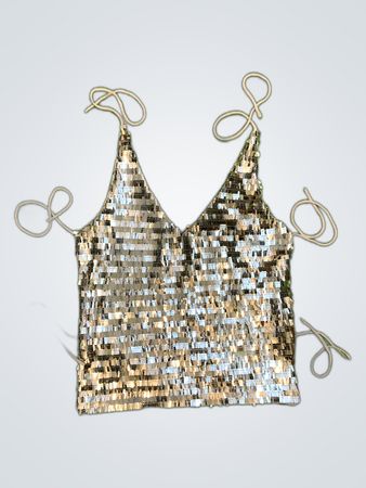 Upcycled Sequin Top