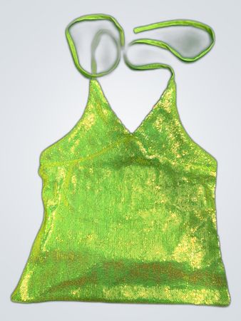 Upcycled Green Sequined Top