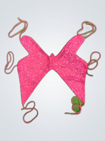 Upcycled Pink Bow Tie