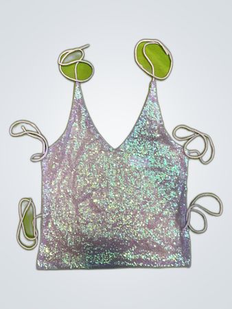 Upcycled Glittery Tank Top