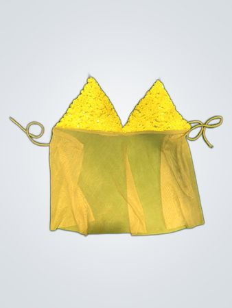 Upcycled Yellow Mesh Bra Top