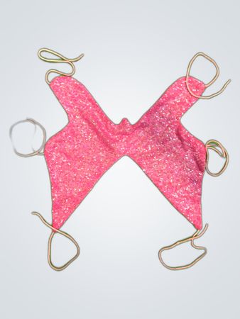 Upcycled Pink Bikini Top