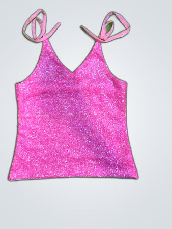 Upcycled Pink Glitter Top