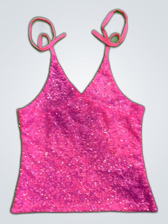 Upcycled Pink Sequin Tank Top