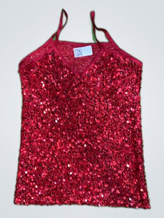 Upcycled Red Sequin Tank Top