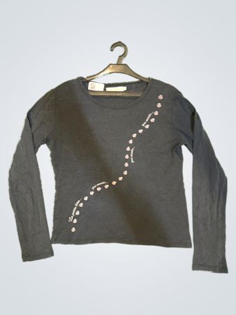 Cache Cache Black Embroidered Long Sleeve Top