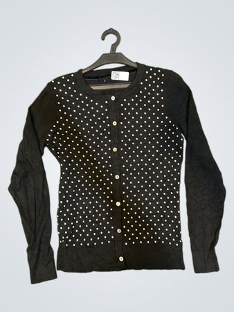 Black Polka Dot Cardigan