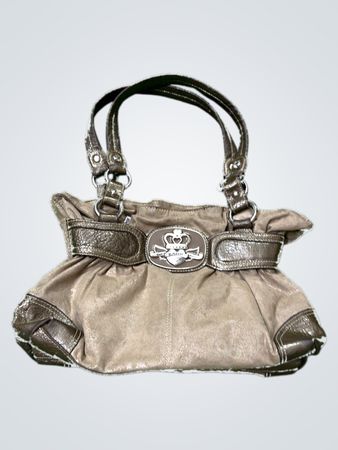 Kathy Van Zeeland Taupe Hobo Handbag