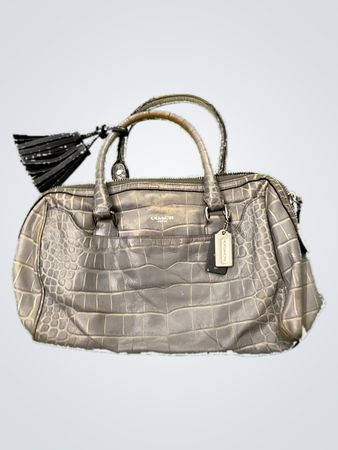 Coach Crocodile-Print Handbag