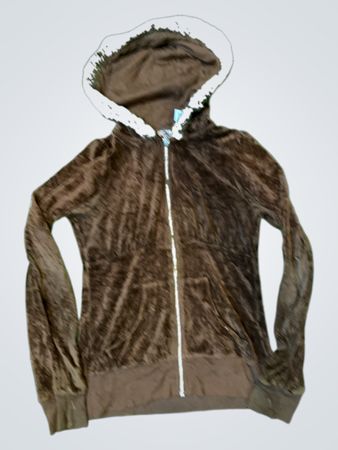 Brown Velvet Hoodie