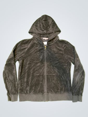 Juicy Couture Gray Velvet Hoodie
