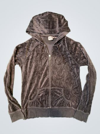 Juicy Couture Gray Velvet Hoodie