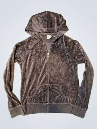 Juicy Couture Gray Velvet Hoodie