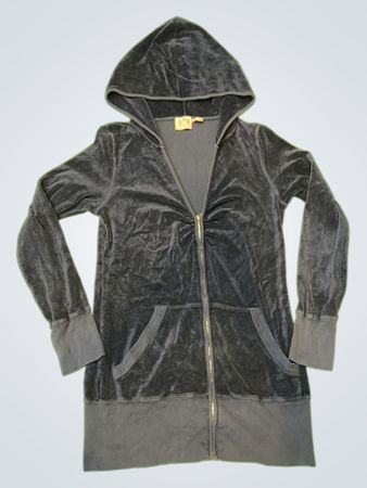 Juicy Couture Gray Velour Hooded Jacket