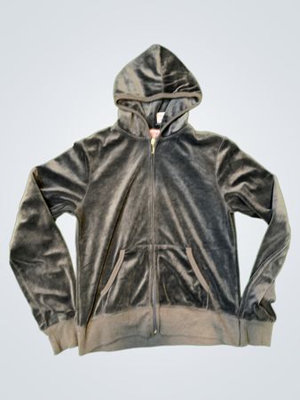 Juicy Couture Gray Velour Zip-Up Hoodie