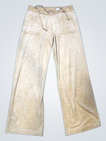 Juicy Couture Cream Velour Drawstring Pants