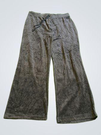 Juicy Couture Gray Velour Wide-Leg Pants