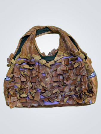 Braune Leder-Schultertasche