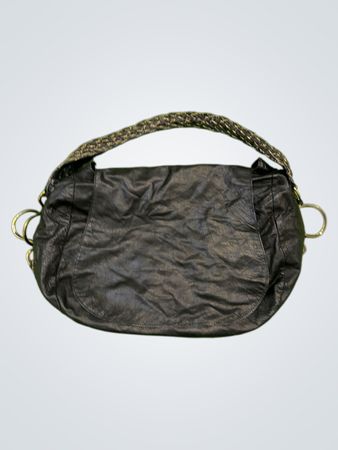 Minority Schwarze Leder-Handtasche