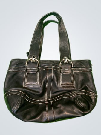 Coach Black Leather Shoulder Bag