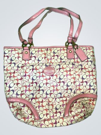 Coach Signature Heart Print Tote Bag