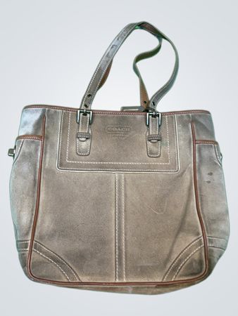 Coach Suede Leather Tote Bag