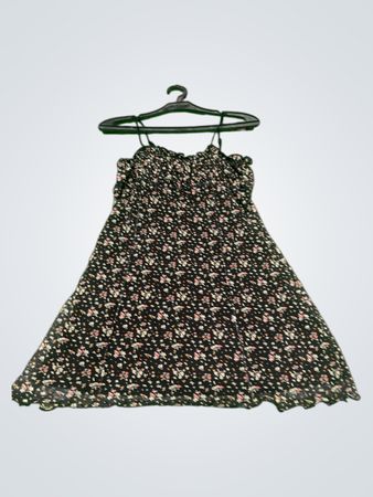 UO Smocked Floral Print Mini Dress