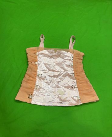 Peach Corset Top with Rings