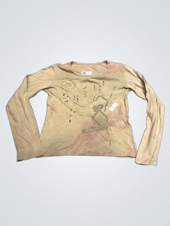 Langarm-T-Shirt mit abstraktem Design