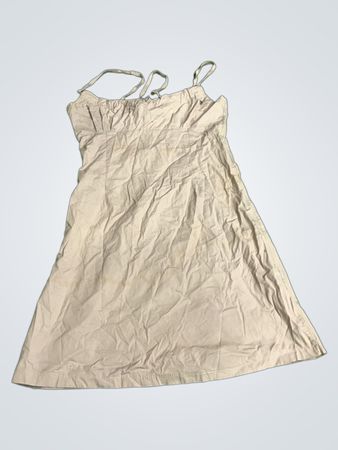 Beige Trägerkleid mit Spaghetti-Trägern