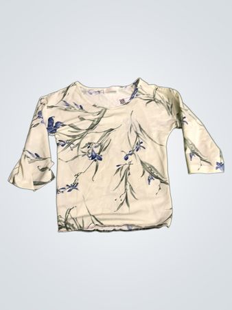 MARCONA Blumenmuster Glockenärmel Top