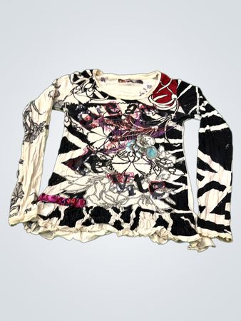 Desigual Long Sleeve Graphic Top