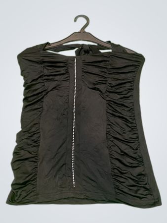 Black halter top with rhinestones