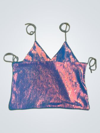 Upcycled Pailletten-Haltertop