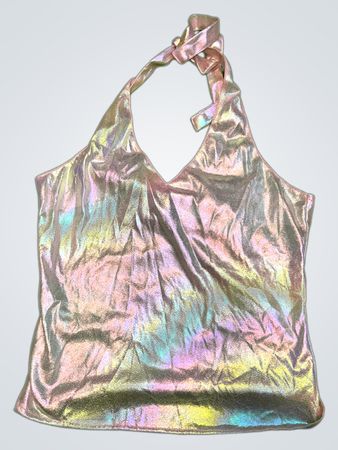 Upcycled holografisches Haltertop