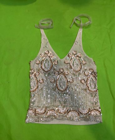 Upcycled Embellished Tank Top