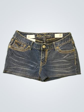 Upcycled Argyll Jeans Damen Denim Shorts