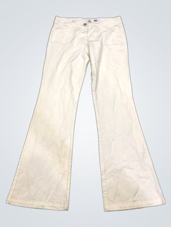 Pinkie Basic White Flare Jeans