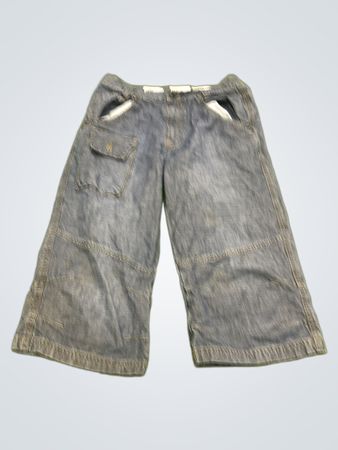 Denim Weite Beinhose
