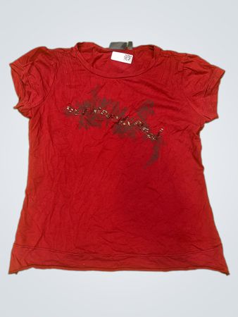 MEXX rotes T-Shirt mit verzierten Grafiken