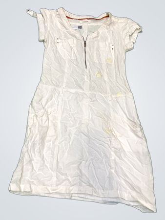 Weißes Kleid mit Reißverschluss