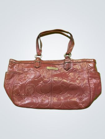Coach Embossed Leather Tote Bag