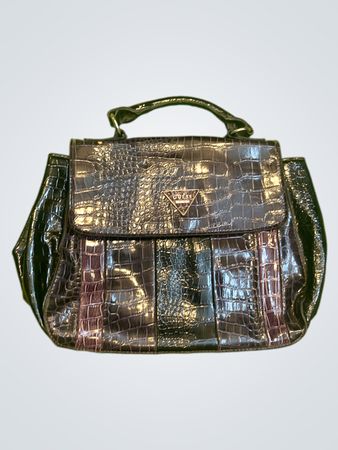 Guess Crocodile Embossed Handbag