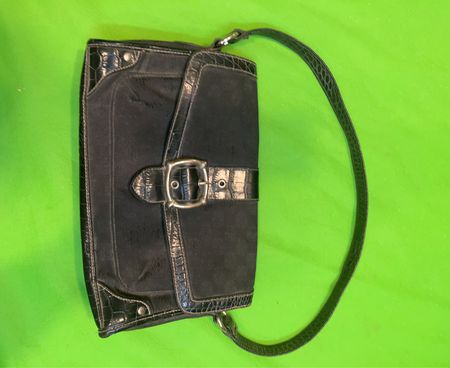 Black Handbag with Buckle