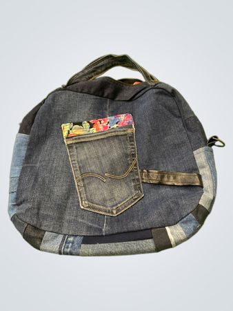 Denim-Patchwork-Handtasche