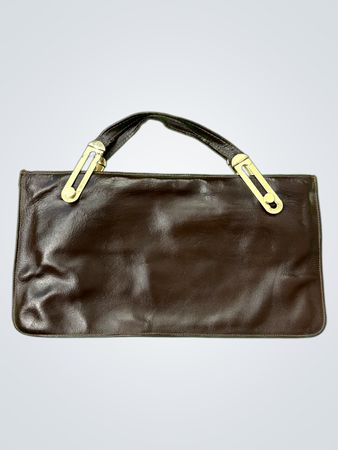 Braune Lederhandtasche