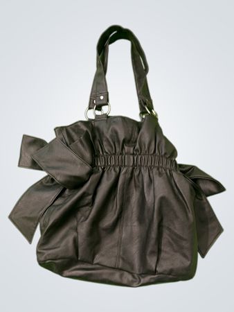 Claire's Schwarze Kunstleder Schleifenhandtasche