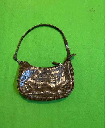 Braune Krokodil-Prägung Schultertasche