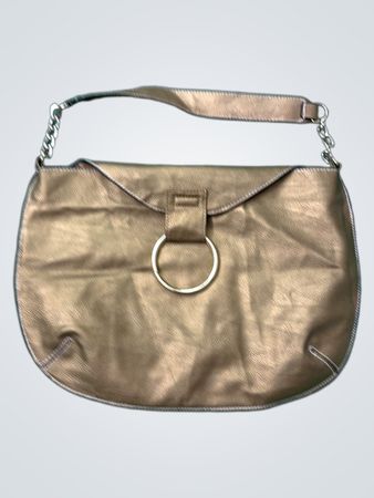 Bronzene Handtasche mit Ringdetail